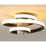 Goeco - Plafonnier led Moderne, 24W Lampe de Plafond en Aluminium et Acrylique, Créatif en Forme de Spirale Luminaire Plafonnier pour Salon Chambre