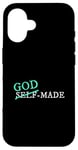 Coque pour iPhone 16 Bleu sarcelle Aqua Di-Made Teal Aqua Graphic