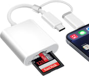 Lecteur De Carte Sd Pour I-Phone/Ipad,Lecteur De Carte Sd Pour Iphone Usb C Vers Lecteur De Carte Mémoire Dual Light 1 Ing + Lecteur De Carte Usb-C Sd Avec Double Fente Pour Lecteur De Carte .[P374]