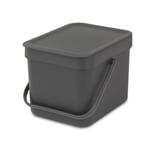 Brabantia Sort & Go 6L - Composteur Cuisine - Poignée de Transport - Petite P...