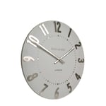 Thomas Kent Mulberry Wall Clock Silver Cloud - 12 inch