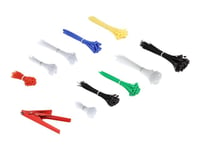 Delock - Kabelfestebånd - Assortment Box With Cable Tie Installation Tool, Assorted Colours - Svart, Hvit, Blå, Gul, Rød, Grønn (En Pakke 600)