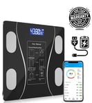 High-Accuracy Body Fat Scale with USB Charging - Bluetooth Smart Scale