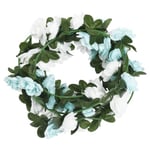 vidaXL Artificial Flower Garlands - Set of 6 in Blue and White - 240 cm Long Decorative Faux Silk Floral Vines for Indoor and Outdoor Décor