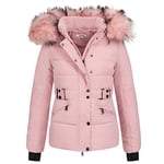 Elara Veste Matelassée Femme Parka Manteau Court Chunkyrayan MP19903 Rosa-34 (XS)