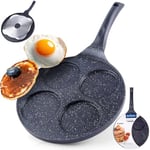 orion group Eye Pan Diameter 27 cm | Fried Egg Pan for 4 Eggs | Crepe Pan for Gas | for Induction | with Non-Stick Coating