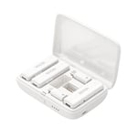 BOYA Link 3-en-1 Micro Cravate sans Fil, Micro iPhone avec Annulation de Bruit et Boîtier de Charge,Transmission de 100M Autonomie de Batterie de 30h, pour Caméra iPhone/Android/PC-Blanc