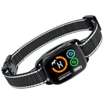 Collier Anti Aboiement Chiens,Modes Son/Vibration/Vibration Forte, Détection Intelligente des Aboiements, Rechargeable, Étanche IP67, pour Petit et Gros Chien (Black)