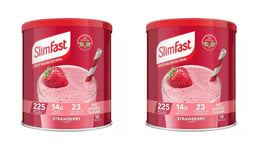 2 x SlimFast Strawberry Meal Replacement Shake for Weight Los Balance Diet 365g