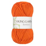 Bamboo Garn Bomullsmix 50 g Stark orange 652 Viking Garn