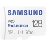 Carte microSDXC Samsung PRO Endurance 128 GB Class 10, UHS-Class 3, v30 Video Speed Class compatibilité vidéo 4K, avec