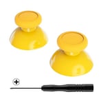 eXtremeRate Yellow Replacement 3D Joystick Thumbsticks, Analog Thumb Sticks with Cross Screwdriver for Nintendo Switch Pro Controller