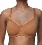 Nubian Skin Naked Bra Caramel Size 40FF Fuller Bust Balcony Side Support NC10