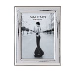 Valenti&Co Cadre photo en argent brillant martelé 15 x 20 cm Idéal comme cadeau pour mariage, anniversaire d'amis, ou pour maman et papa.