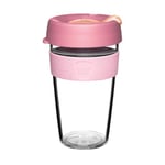 KeepCup Original, Lightweight Plastic Reusable Coffee Cup with Splashproof Sipper Lid - 16oz/454ml - Peaches