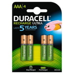 Duracell-batterier - 0394203822 - Ultra Set med 4 uppladdningsbara batterier Typ AAA 900mAh