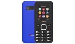 TTfone TT150 Unlocked Basic Mobile Phone UK Sim Free with Bluetooth, Long Battery Life, Dual Sim with camera and games, easy to use, durable and light weight pay as you go (Blue, with USB Cable)