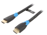 Cable HDMI 1.4 prise male des deux cotes UHD 4K 3D 8m - Noir