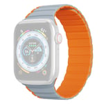 Dux Ducis LD Series - Apple Watch 9/8/7/6/5/4/3/2/1/SE - 41/40/38mm - Magnetisk silikon armband - Grå/Orange