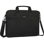 LANDICI 360° Protective Laptop Bag 14-15 Inch with Shoulder Strap, Laptop Case Sleeve for MacBook Air/Pro 15, Chromebook 14, Dell XPS 15, Waterproof Computer Bag Slim Briefcase for Men Women-Black