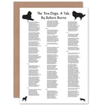 Robert Burns Poem Lyrics The Twa Dogs Scotland Blank Greeting Card With Envelope