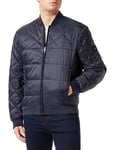 Tommy Hilfiger Men's Packable Recycled Bomber for Transition Weather, Blue (Desert Sky), S