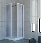 CABINE DE DOUCHE PAROI DE DOUCHE EN PVC ACQUARIO 75x75 2 PORTES