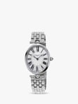 Frederique Constant FC-200MPW2V6B Women's Classic Art Deco Oval Bracelet Strap Watch, Silver