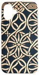 Coque pour iPhone 16 Plus Élégant motif mosaïque géométrique beige et noir