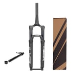 VPPV MTB Bicycle Fork 27.5 Inch 29 ER, Double Chamber Tapered Tube 1-1/2" Quick Release 26 ”Air Fork Travel 120mm (Color : Tapered tube, Size : 29 inch)