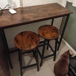 Breakfast Bar Table And Stools Kitchen Dining Room Furniture Set Industrial