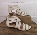 Clarks Mena Silk white gladiator sandals new in box 5.5D