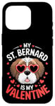 iPhone 16 Pro St Bernard My Valentines Hearts Day Dog Mom Dad Case