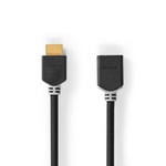 Nedis High Speed ​​HDMI ™ Kaapeli Ethernet | HDMI™ liitin | HDMI™ Ulostulo | 4K@60Hz | ARC | 18 Gbps | 1.00 m | Pyöreä | PVC | Antrasiitti | Laatikko