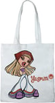 cotton division TOTE BAG BRATZ «YASMIN», REFERENCE : BWBRATZBB004, BLANC, 38 X 40 CM