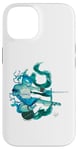 Coque pour iPhone 14 TMNT x Lily Stock Collection Leonardo Watercolor Art