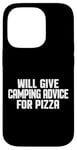 Coque pour iPhone 14 Pro Le camping-car amusant donnera des conseils de camping pour la pizza