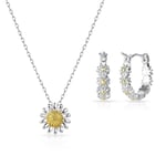 Daisy Necklace and Hoop Earrings Set by Philip Jones