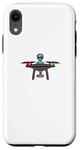 Coque pour iPhone XR Design drôle de pilote de drone extraterrestre OVNI.