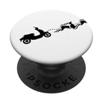 Retro Scooter Club Vacances Renne Gear Head Scoot Life PopSockets PopGrip Adhésif