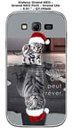 Onozo Coque Samsung Galaxy Grand Neo - Grand Neo Plus - Grand Lite - 5.01" - GT-I9060i Design Chat Tigre Blanc Bonnet Et Alors !