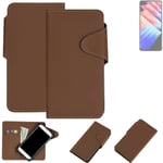 Protective cover for Infinix Note 30 Play flip case faux leather brown mobile ph