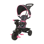 TP Toys 762 4 in 1 Deluxe Trike | 10 Months to 3 Years + | Pink | Includes Harness, Adjustable Seat & Sun Canopy