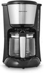 Morphy Richards 162501 Equip Filter Coffee Machine, Glass, 1000 W, 1.2 liters, 