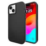 CASE-MATE Tough Duo Coque pour iPhone 15 – Noir [Protection Contre Les Chutes de 3,7 m] [Compatible avec Le Chargement sans Fil] Coque de téléphone pour iPhone 15 6,1", matériau résistant aux Chocs,