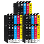 25 Ink Cartridges (set + Bk) For Epson Workforce Wf-2660dwf Wf-2540wf Wf-2510wf