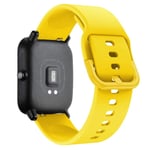 20mm 22mm WatchBand För Amazfit GTS 2/3/4 Mini Band GTR 2/3/4 42mm Silikon Armband Armband För Amazfit Bip Band Tillbehör Gul Yellow 22mm Watchband