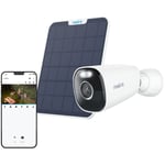 5MP Caméra Surveillance WiFi 2,4/5GHz Extérieure sans Fil, Détection Personne/Véhicule/Pet, Vision Nocturne Couleur, Audio Bidirectionnel, +Panneau