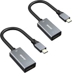 Adaptateur Usb C Vers Hdmi 4K@60Hz, Thunderbolt 3/4 Vers Hdmi Compatible Pour Iphone 16/15 Plus Pro Max, Macbook Pro/Air, Samsung Galaxy S10/9, Surface Book 2, Dell Xps 13/15, Paqu[CAB131445]