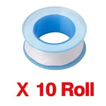 10 x PTFE Tape White Thread Seal Tape 12m x 12mm Plumbers Sealing Tape